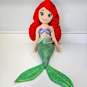 Disney Ariel Little Mermaid 21" Soft Doll Plush Stuffed Toy Princess